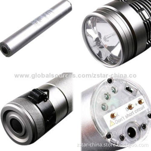 28/35W HID Flashlight/Torch with 6,600mAh Battery, 3,200lm Ultra-bright Light, 1km Distance